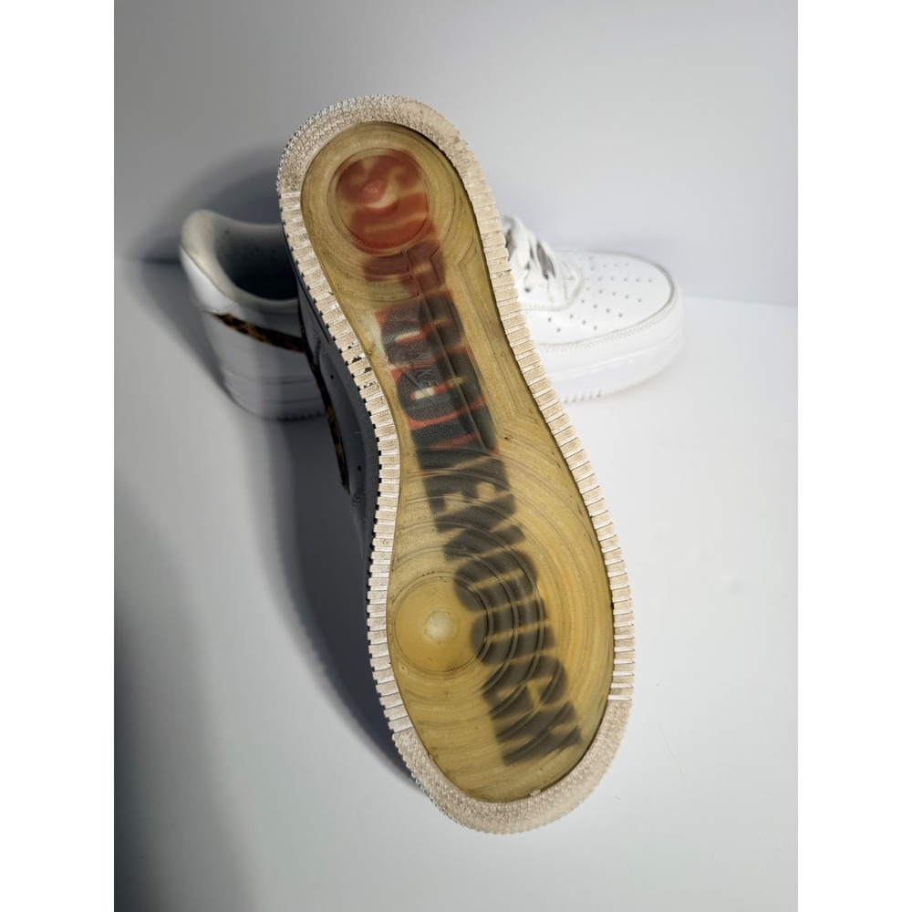 Nike Air Force 1 Low Supreme Goodenough Mens Size 9 White Leopard CU9225-100 - Picture 8 of 8